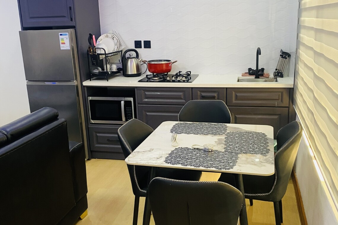 dining and kitchen section