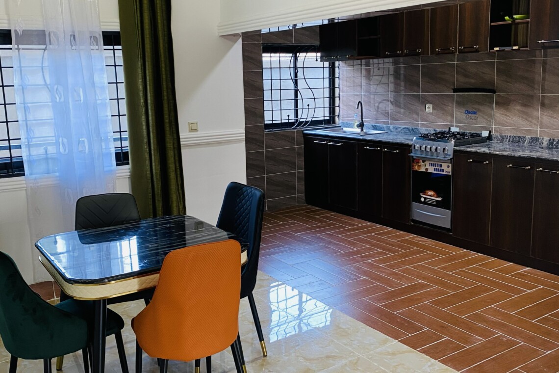 dining and kitchen section