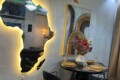 african map mirror with led lights